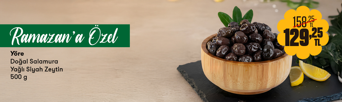 Yöre Salamura Yağlı Siyah Zeytin İndirimi